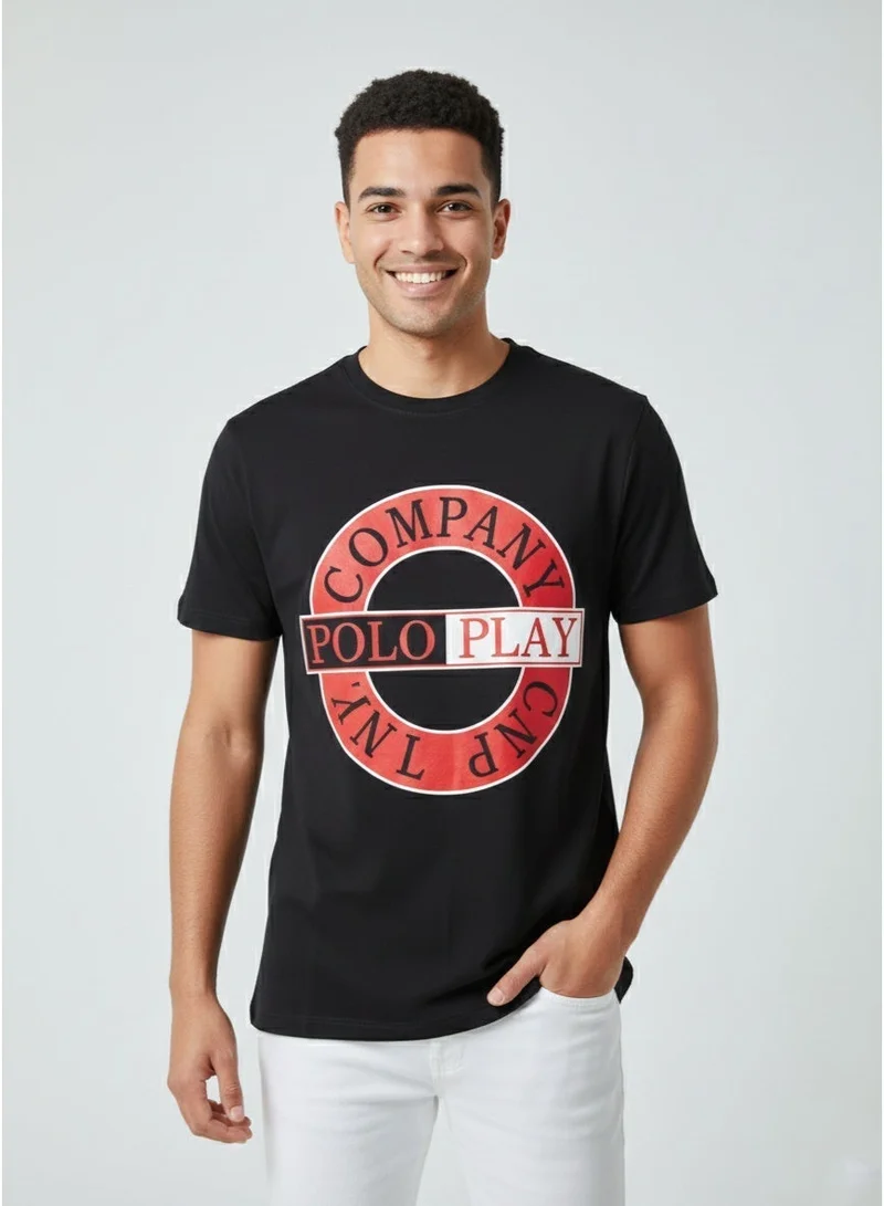 Polo Play Mens Graphic T-shirt -BLACK (S)